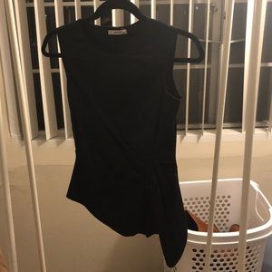 Asymmetrical sleeveless top